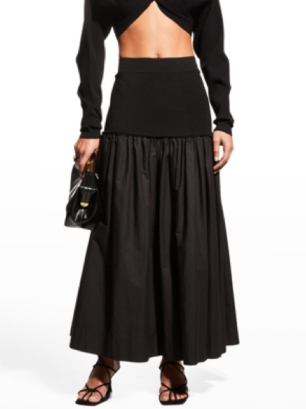 A.L.C. Marlowe mixed media‎ skirt black